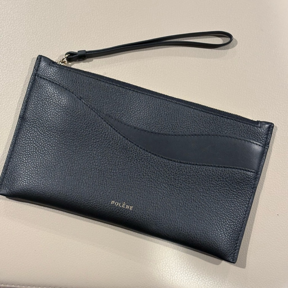 Polene black clutch